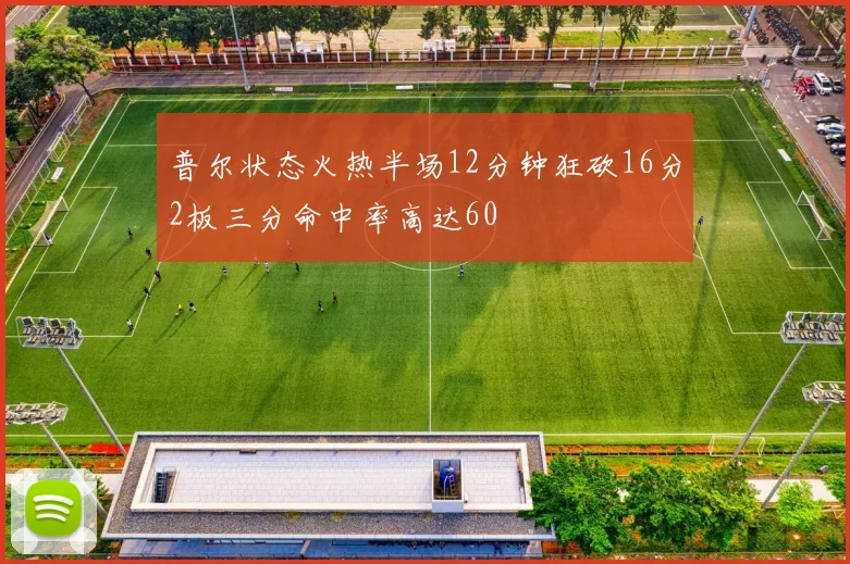 普尔状态火热半场12分钟狂砍16分2板三分命中率高达60